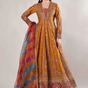 Vibrant Embroidered Long Sleeve Dress